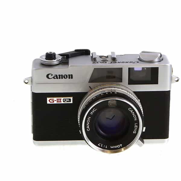 Canon Canonet QL17 GIII 35mm Rangefinder Camera, Chrome with 40 f 