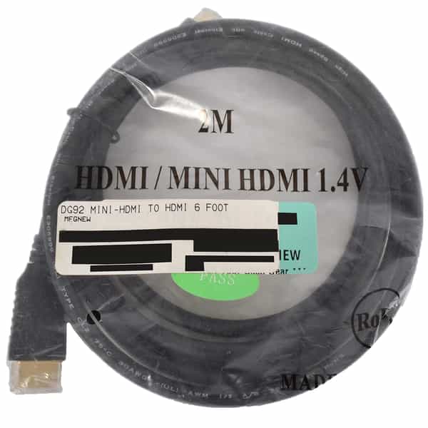 Mini-HDMI To HDMI 6 Foot Cable