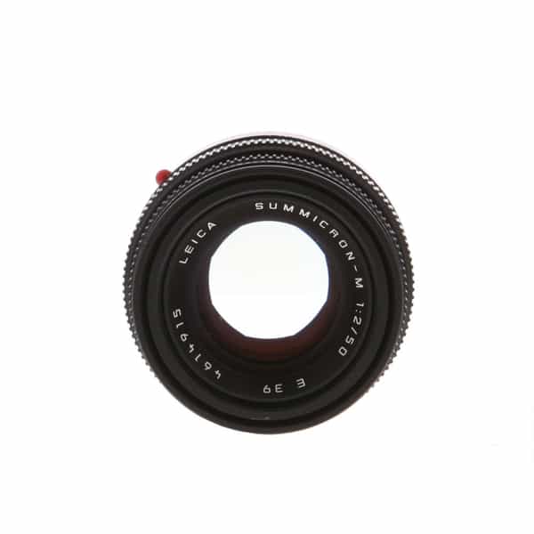 Leica 50mm f/2 Summicron-M M-Mount Lens with Built-In Hood, Germany, Black,  6-Bit {39} 11826 - With Leica Certified 1 Year Warranty; Caps, Case - LN