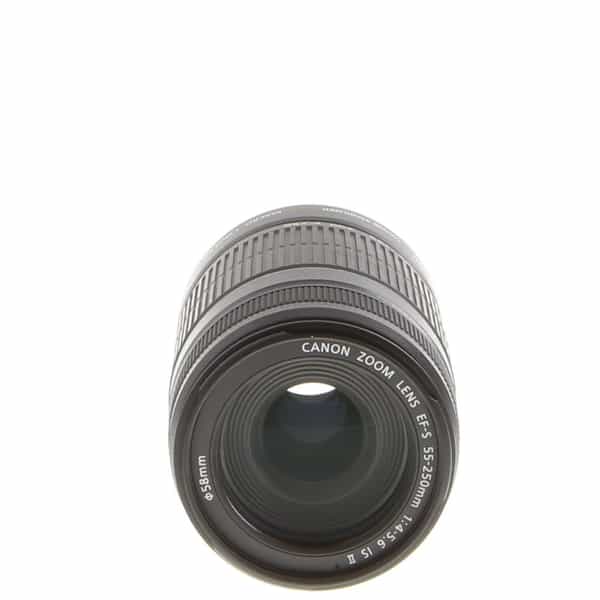 Canon EF-S 55-250mm f/4-5.6 IS II Autofocus APS-C Lens, Black {58} - With  Caps - LN-