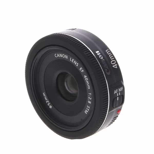 Canon 40mm f/2.8 STM Pancake EF-Mount Lens, Black {52} at KEH Camera