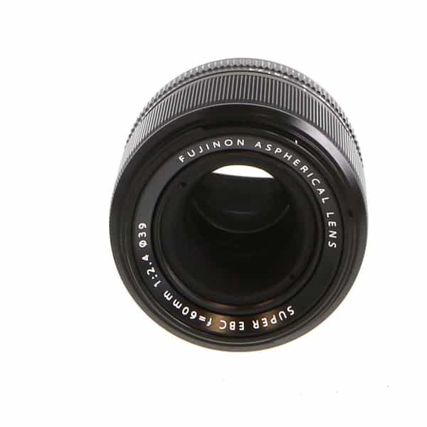 Fujifilm XF 60mm f/2.4 R Macro Fujinon APS-C Lens for X-Mount, Black {39} -  With Caps, Hood and Lens Wrap - EX