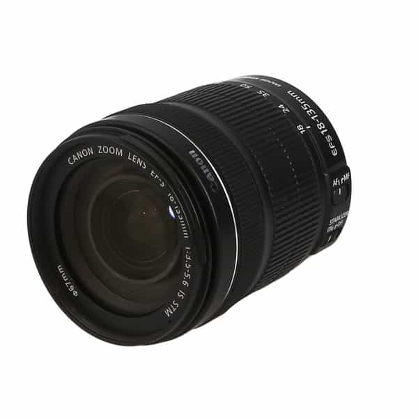 Canon EF-S 18-135mm f/3.5-5.6 IS STM Autofocus APS-C Lens, Black {67} -  With Caps - EX+
