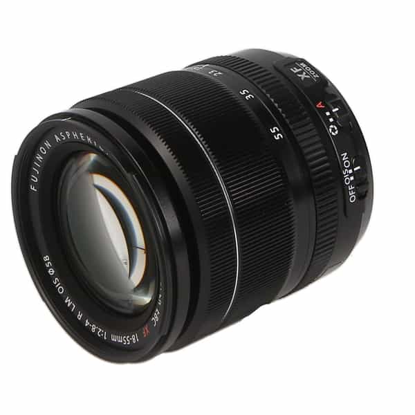 Fujifilm XF 18-55mm f/2.8-4 R LM OIS Fujinon APS-C Lens for X-Mount, Black  {58} - With Caps, Hood and Lens Wrap - EX