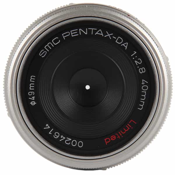 Pentax 40mm f/2.8 SMC PENTAX-DA Limited Autofocus APS-C Lens for K-Mount, Silver {49}