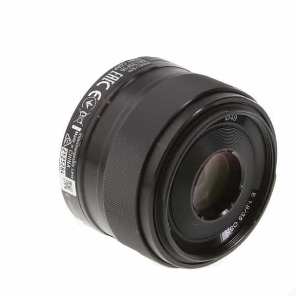 Sony E 35mm f/1.8 OSS Autofocus APS-C Lens for E-Mount, Black {49} SEL35F18  - With Caps and Hood - EX+