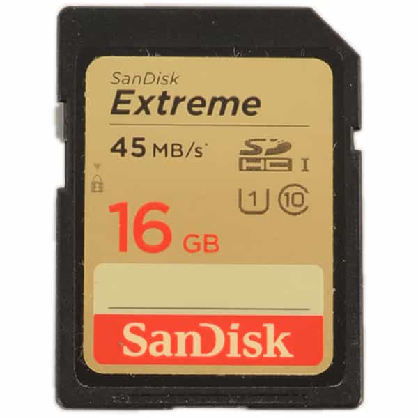 Sandisk Extreme 16GB SDHC 45MB/s UHS-I U1 Class 10 Memory Card 