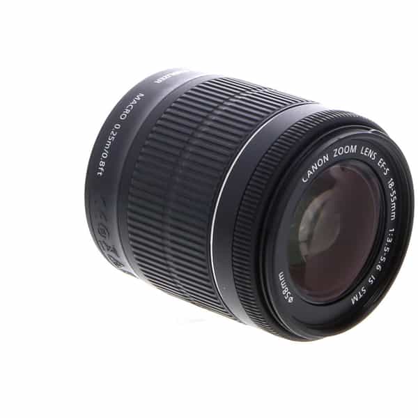 Canon EF-S 18-55mm f/3.5-5.6 IS STM Autofocus APS-C Lens, Black 