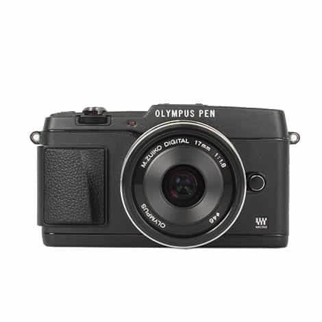 Olympus PEN E-P5 Mirrorless Camera Black, with 17mm f/1.8 Lens