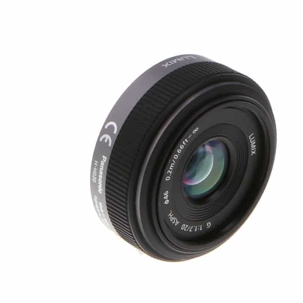 Havoc doden Vol Panasonic Lumix G 20mm f/1.7 ASPH. Autofocus Pancake Lens for MFT (Micro  Four Thirds), Black/Dark Silver {46} at KEH Camera