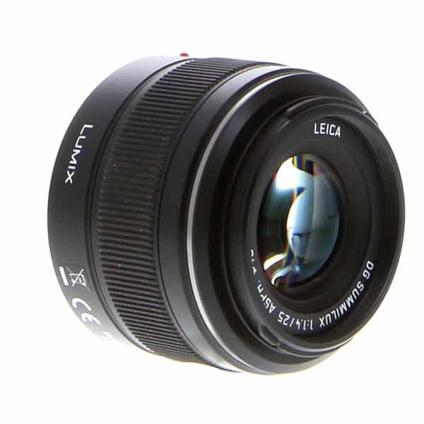 periodieke Buitenboordmotor Calamiteit Panasonic Lumix Leica 25mm f/1.4 DG Summilux ASPH. Autofocus Lens for MFT  (Micro Four Thirds), Black {46} at KEH Camera
