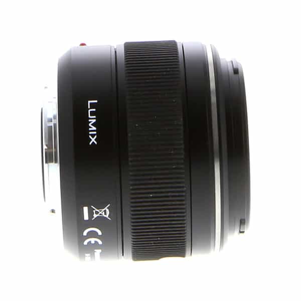 Panasonic Lumix Leica 25mm f/1.4 DG Summilux ASPH. Autofocus Lens for MFT  (Micro Four Thirds), Black {46} - With Case, Caps and Hood - EX+