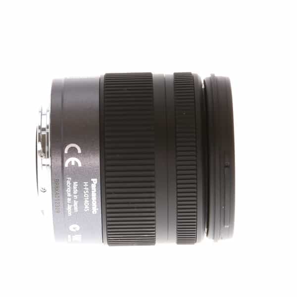 Panasonic Lumix G Vario 14-45mm f/3.5-5.6 ASPH. Mega O.I.S. Lens for MFT  (Micro Four Thirds), Black/Dark Silver {52} - With Caps and Hood - EX+