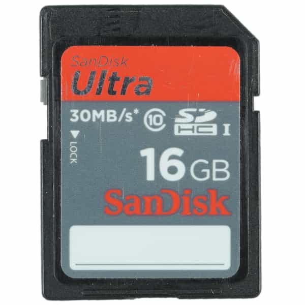 Sandisk Ultra 16GB 30 MB/s Class 10 SDHC Memory Card 