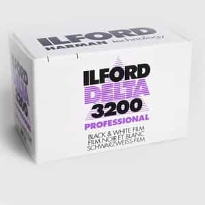 Ilford Delta 3200 Professional Black & White Negative Film, 35mm Roll, 36 Exposures, ISO 3200