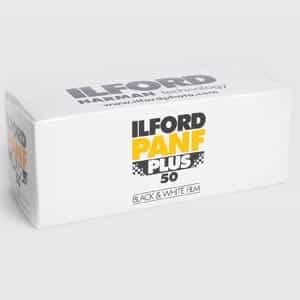 Ilford Pan F Plus 50 Black & White Negative Film, 120 Roll, ISO 50