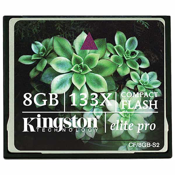 Kingston 8GB 133X Elite Pro Compact Flash [CF] Memory Card