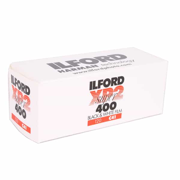 Ilford XP2-120 (ISO 400) (C-41 Process) Black & White Negative Film, Medium Format