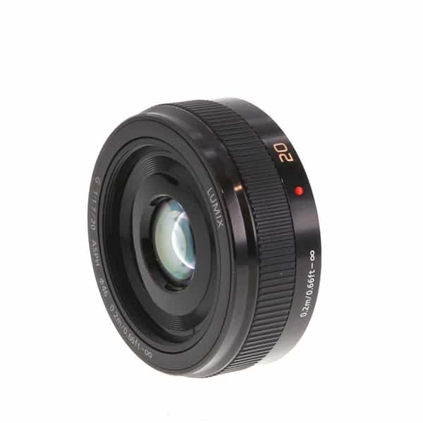 Panasonic Lumix G 20mm f/1.7 (II) ASPH. Lens for MFT (Micro Four Thirds),  Black {46} - With Caps - LN-