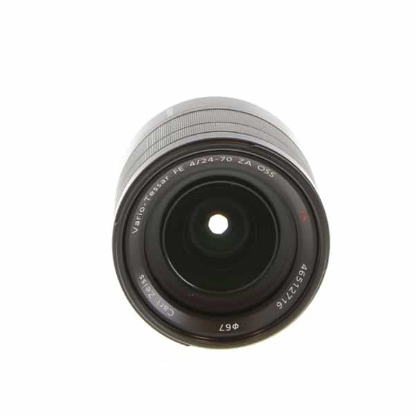Sony Vario-Tessar T* FE 24-70mm f/4 ZA OSS AF E-Mount Lens, Black {67}  SEL2470Z - With Caps and Hood - LN-