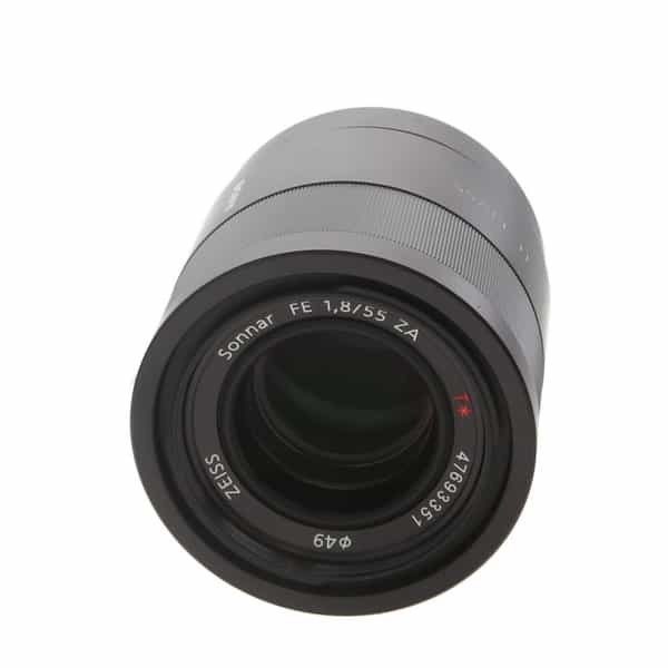 Sony Zeiss Sonnar T* FE 55mm f/1.8 ZA Full-Frame Autofocus Lens for E-Mount  {49} SEL55F18Z - With Caps, Case and Hood - EX+
