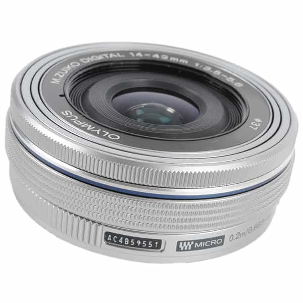 Olympus 14-42mm f/3.5-5.6 ED EZ MSC M.Zuiko Autofocus Lens for MFT (Micro Four Thirds), Silver {37}
