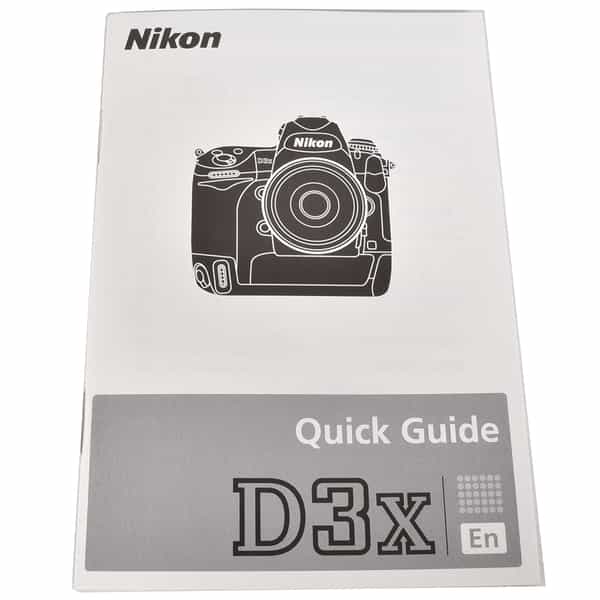 Nikon D3X Quick Guide