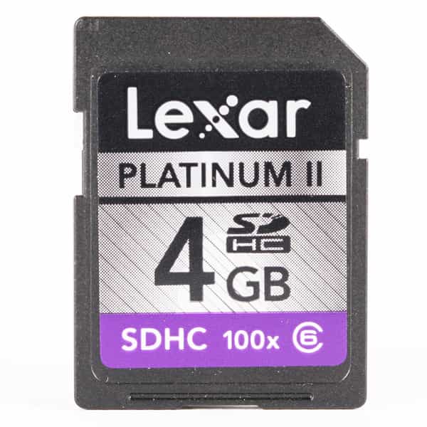 Lexar 4GB 100X Class 6 Platinum II SDHC Memory Card