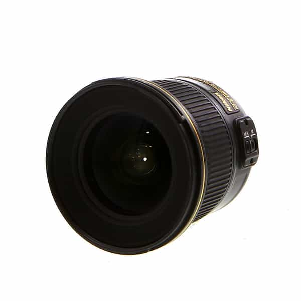 Nikon AF-S NIKKOR 20mm f/1.8 G ED Autofocus Lens {77} - With Caps, HB-72  Hood, CL-1015 Case - EX+
