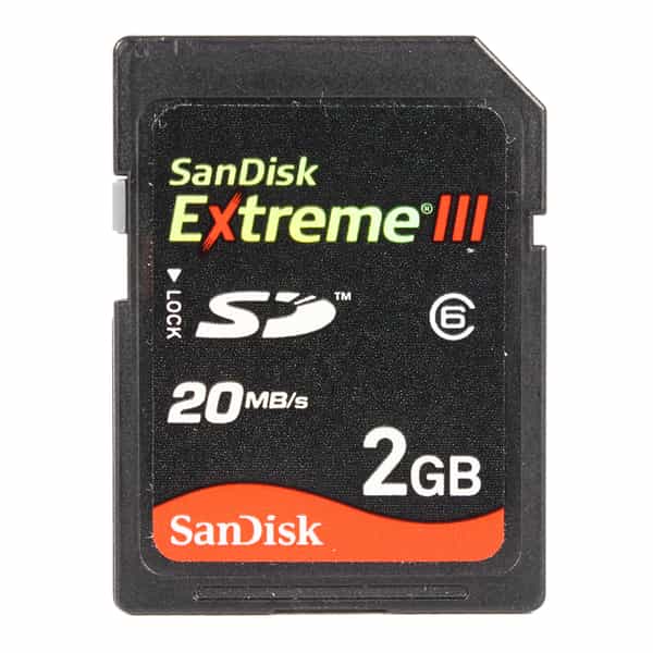 Sandisk Extreme III 2GB 20MB/s Class 6 SD Memory Card