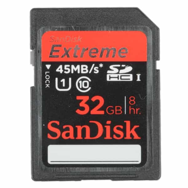 SanDisk Extreme 32GB SDHC 45 MB/s UHS-I, U1, Class 10 Memory Card
