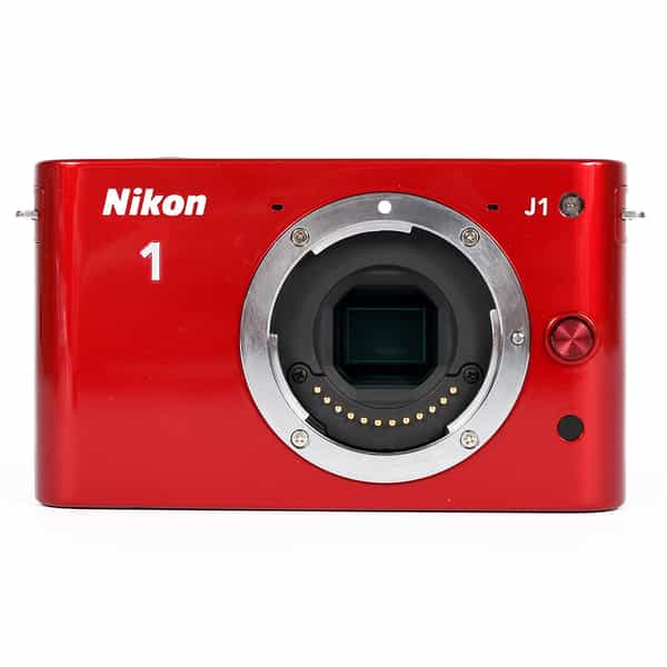 Nikon 1 J1 Mirrorless Digital Camera Body, Red {10.1MP}