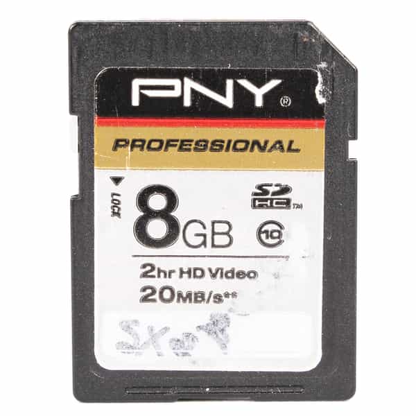 PNY 8GB  20 MB/s Class 10 Pro SDHC Memory Card 