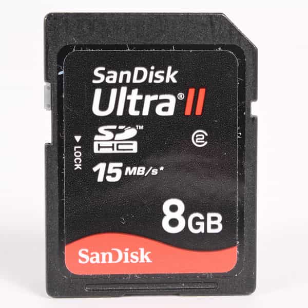 Sandisk 8GB 15 MB/s Class 2 Ultra II SDHC Memory Card 