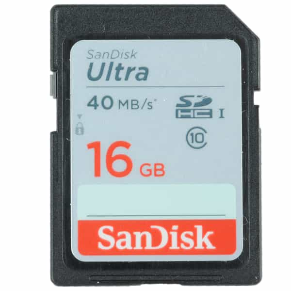 Sandisk Ultra 16GB 40 MB/s Class 10 SDHC I Memory Card 