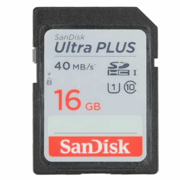 Sandisk Ultra PLUS 16GB 40 MB/s Class 10 UHS 1 SDHC I Memory Card 