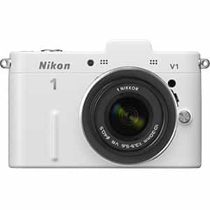 Nikon 1 V1 Mirrorless Camera, White {10.1MP} with 10-30mm F/3.5-5.6 VR Lens, White {40.5}