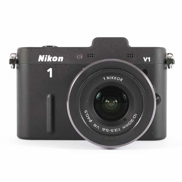 Nikon 1 V1 Mirrorless Camera, Black{10.1MP} with 10-30mm f/3.5-5.6 VR Lens, Black {40.5}