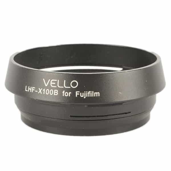Vello LHF-X100B Lens Hood for Fujifilm X100/100S/100T & 100F, Black, With 49mm Adapter