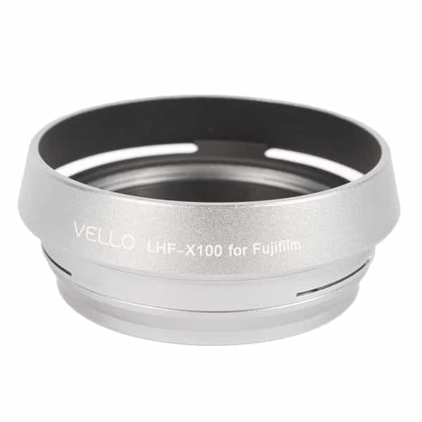 Vello LHF-X100 Lens Hood for Fujifilm X11/100S/100T & 100F, Silver, With 49mm Adapter