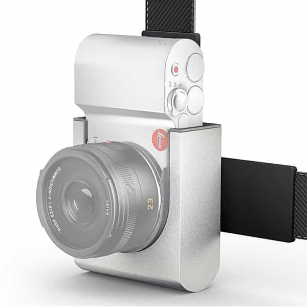 Leica Holster Case for T Camera, Aluminum Silver with Black Straps (18810)