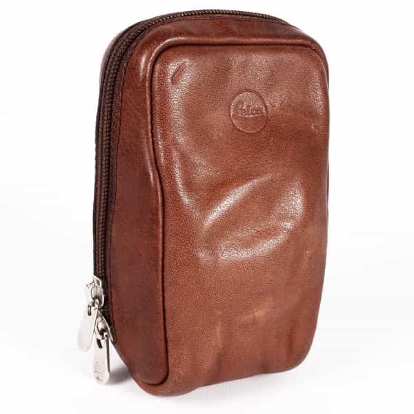 Leica Zippered Pouch for D-Lux 5, Soft Brown Leather (18724)