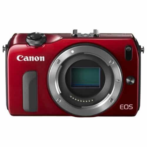 Canon EOS M Mirrorless Camera Body, Red {18MP}