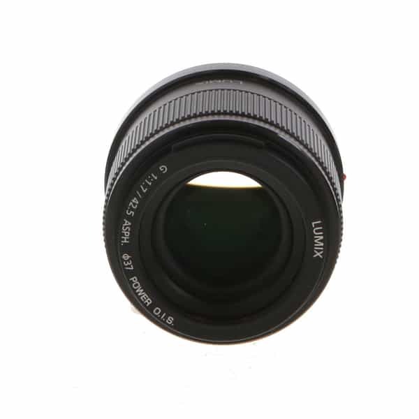 Panasonic Lumix G 42.5mm f/1.7 ASPH. Power O.I.S. Lens for MFT (Micro Four  Thirds), Black {37} without Decoration Ring - With Caps - LN-