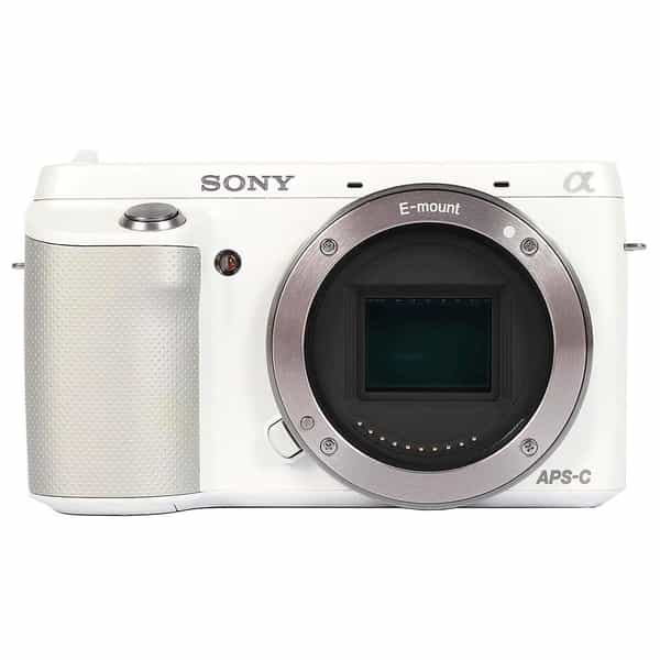 Sony NEX-F3 Mirrorless Camera Body, White {16.1MP}