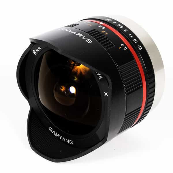Samyang 8mm f/2.8 UMC Fish-Eye Manual APS-C Lens for Fujifilm X-Mount, Black 
