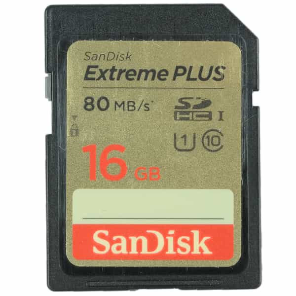 Sandisk Extreme PLUS 16GB 80 MB/s Class 10 UHS 1 SDHC I Memory Card 