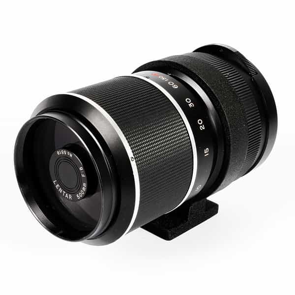 Lenco 500mm f/8 Lentar Mirror Manual Focus Breech Lock Lens for Canon FD-Mount {Rear 35.5, 77} with Built-In 2X, 4X ND Filters