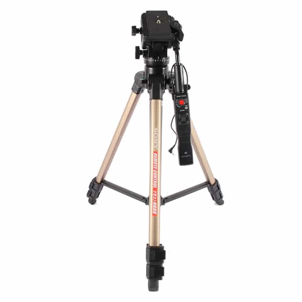 Sony VCT-870RM  Aluminum Lightweight Tripod With 2-Way Fluid Head, Handle Remote, 3-Section 26-64\