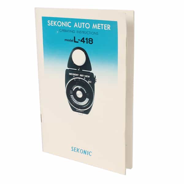 Sekonic L-418 Auto Meter Instructions